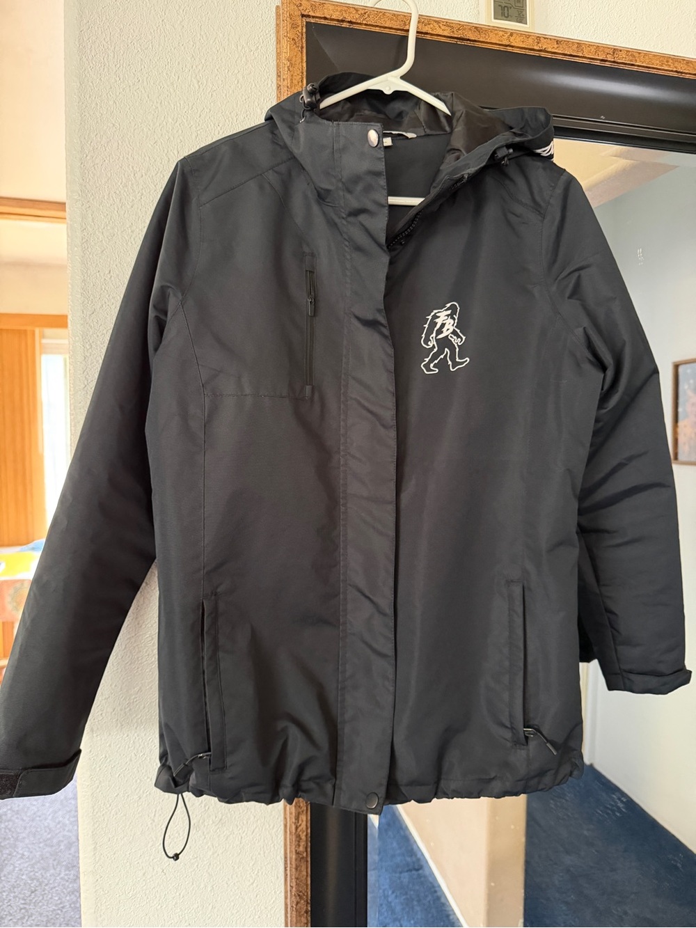 Port Authority Black Jacket with White Label